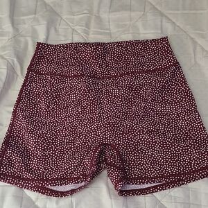 Women's Burgundy Polka Dot Shorts